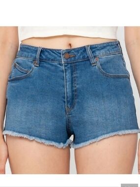 New W Tags Volcom 1991 Stoned Mid Rise Cut Off Ocean Denim Shorts —Women’s 27
